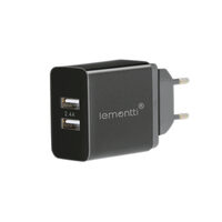 Lemontti Incarcator Retea 2.4A 2 porturi USB-A Negru