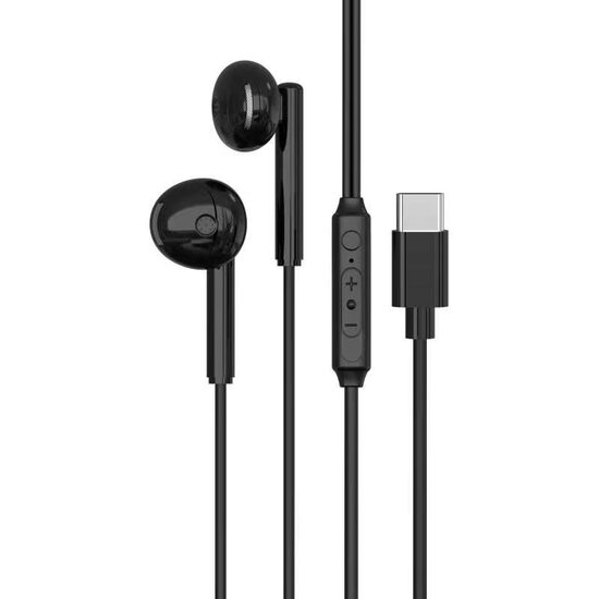 Casti Stereo Type-C Lemontti Ripple Negru