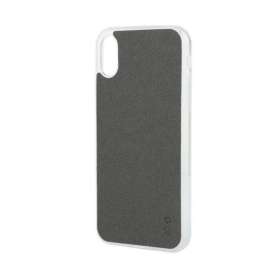 Lemontti Husa Silicon Vellur iPhone X / XS Gri Inchis