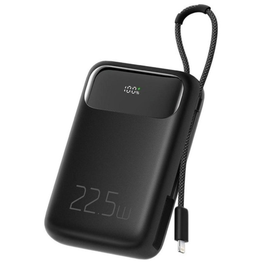 Mcdodo Acumulator Extern Digial Display 10000mAh, 22.5W, cablu Lightning inclus, Negru,resigilat