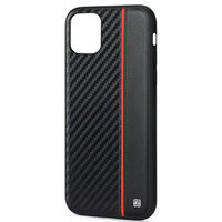 Husa iPhone 11 Pro Meleovo Carbon Black & Red