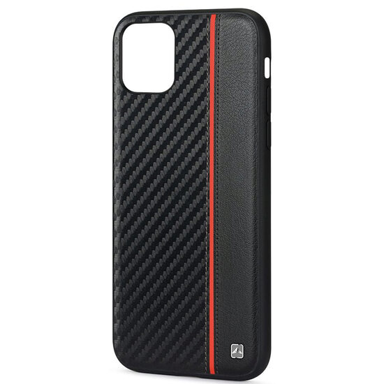 Husa iPhone 11 Pro Meleovo Carbon Black & Red