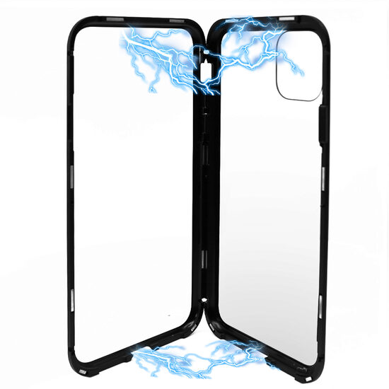 Carcasa iPhone 11 Pro Meleovo Magnetica Back Glass Black