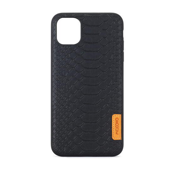 Husa iPhone 11 Pro Max Meleovo Python Black (placuta metalica integrata)