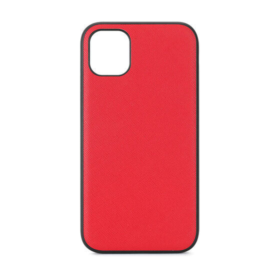 Husa iPhone 11 Pro Meleovo Saffiano Magnetic Red (placuta metalica integrata)