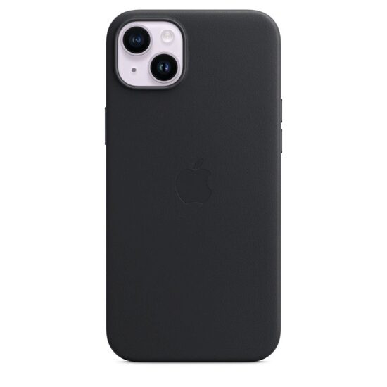 Husa Originala iPhone 14 Plus Apple Leather, MagSafe, Midnight
