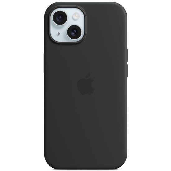 Apple Husa Originala Silicon iPhone 15 Plus, MagSafe, Black