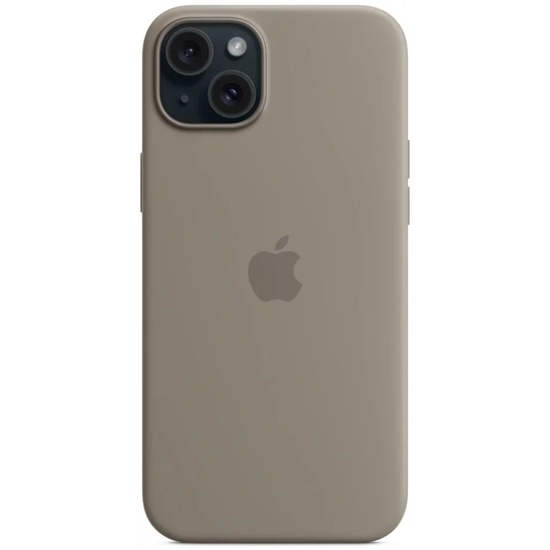 Apple Husa Originala Silicon iPhone 15 Plus, MagSafe, Clay