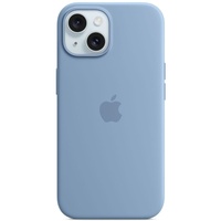 Apple Husa Originala Silicon iPhone 15 Plus, MagSafe, Winter Blue