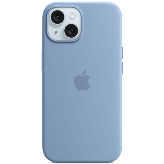 Apple Husa Originala Silicon iPhone 15 Plus, MagSafe, Winter Blue