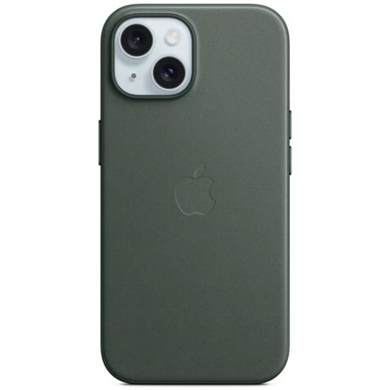 Apple Husa Originala FineWoven iPhone 15, MagSafe, Evergreen