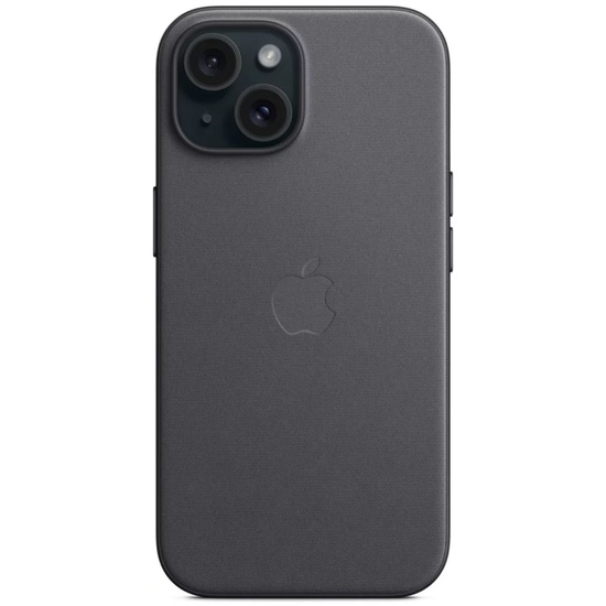 Apple Husa Originala FineWoven iPhone 15 Plus, MagSafe, Black