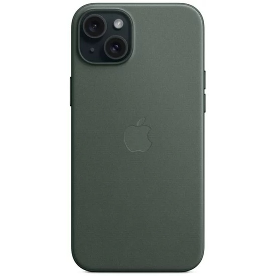 Apple Husa Originala FineWoven iPhone 15 Plus, MagSafe, Evergreen