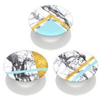 Popsockets Suport PopMinis Stand Adeziv White Marble Glam (contine 3 mini accesorii)