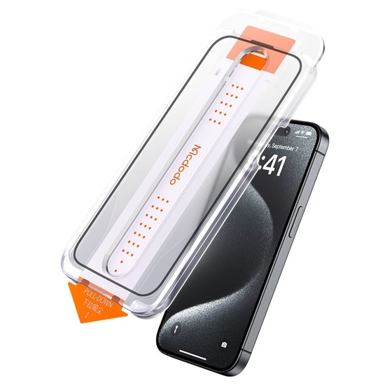 Mcdodo Folie Sticla iPhone 16 Plus cu Kit de instalare Easy Auto-Align, Transparent