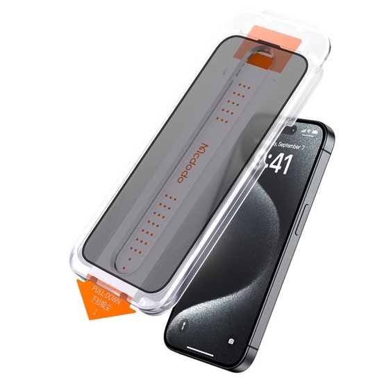 Mcdodo Folie Sticla Privacy iPhone 16 Pro cu Kit de instalare Easy Auto-Align
