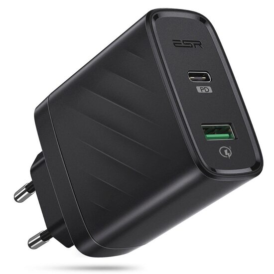Incarcator Retea Dual USB Esr Travel Wall Charger Plug EU 36W Black