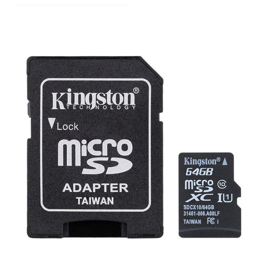 Kingston Card Memorie MicroSD XC 64 GB Clasa 10 + Adaptor SD (45MB/s)