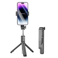 Borofone Selfie Stick Bluetooth, cu trepied și telecomandă, Negru
