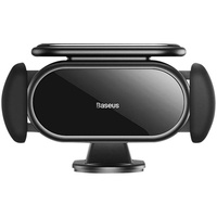 Baseus Suport Auto Steel Cannon Pro solar automat cu prindere de bord, Negru