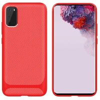 Husa Samsung Galaxy S20 Enkay Carbon Fiber Red