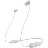 Sony Casti In-Ear WI-C100W Bluetooth Wireless Fast pair, microfon, Alb