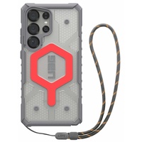 UAG Husa Pathfinder Clear Magnetic Samsung Galaxy S25 Ultra Active Lava Lanyard
