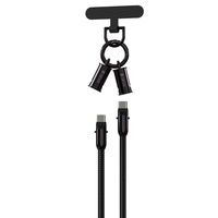 Devia Cablu Extreme Speed Woven Type-C la Type-C Fast Charge PD 60W, cu snur 0.3m, Negru