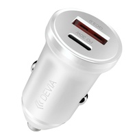 Devia Incarcator Auto Smart Series Mini PD 30W +QC 3.0 1 x USB-A + 1 x Type-C, Alb