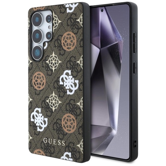 Guess Husa PU 4G Peony MagSafe Samsung Galaxy S25 Ultra Maro