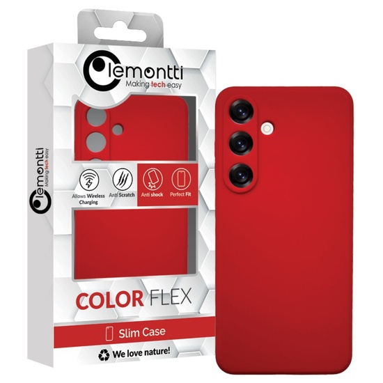 Lemontti Husa Silicon Silky Samsung Galaxy S25 Plus Rosu