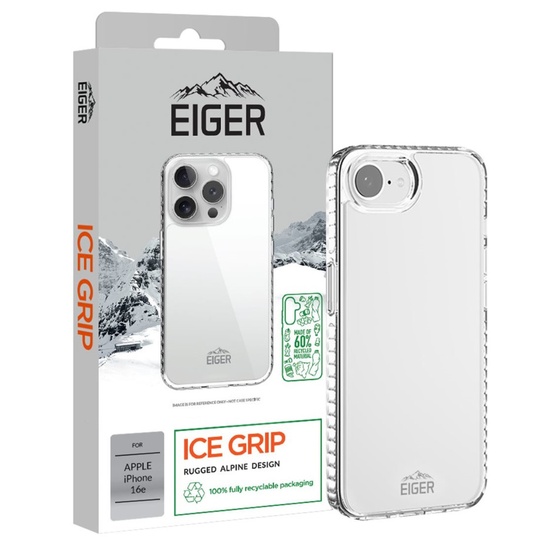 Eiger Husa Ice Grip GRS iPhone 17e / iPhone 16e Clear