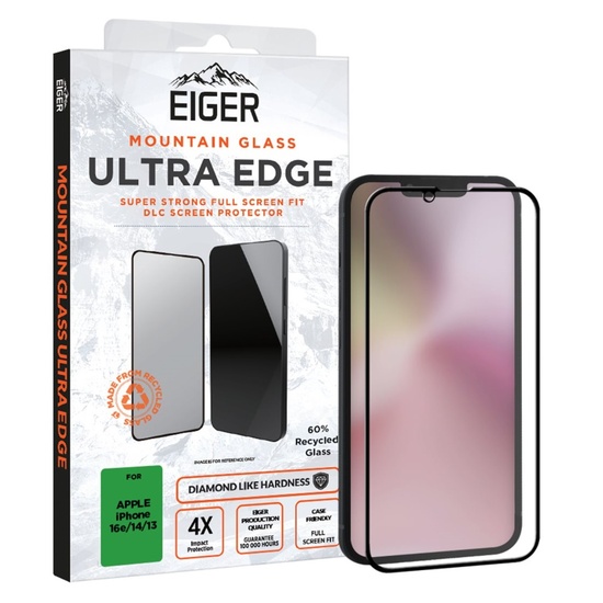 Eiger Folie Sticla Mountain Glass Ultra GRS iPhone 17e / iPhone 16e / iPhone 14 / iPhone 13 / iPhone 13 Pro Clear