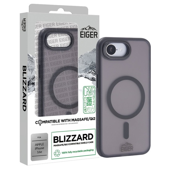 Eiger Husa Blizzard Magsafe GRS iPhone 17e / iPhone 16e Negru