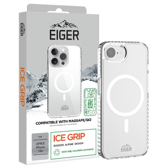Eiger Husa Ice Grip Magsafe GRS iPhone 17e / iPhone 16e Clear