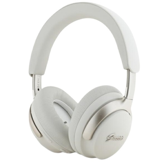 Guess Casti Bluetooth ANC/ENC Over-Ear Metal Script Logo Wireless Bej