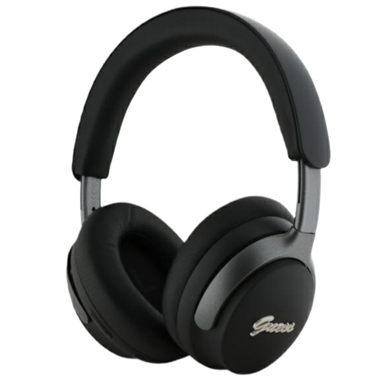 Guess Casti Bluetooth ANC/ENC Over-Ear Metal Script Logo Wireless Negru