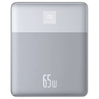 Baseus Acumulator extern Blade 12000mAh, 65W, 2x Type-C, Digital Display, cablu USB-C, Argintiu