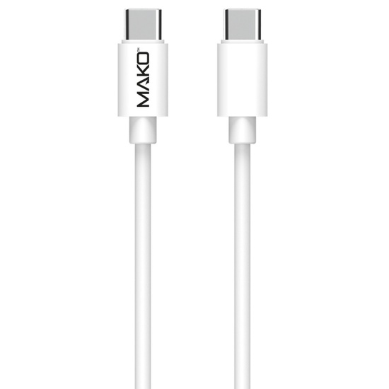 Mako Cablu Super Fast Charging 100W Type-C la Type-C, 1m, White