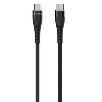 Mako Cablu Fast Charge PD 66W Type-C la Type-C, 1m, Black (impletitura nylon)