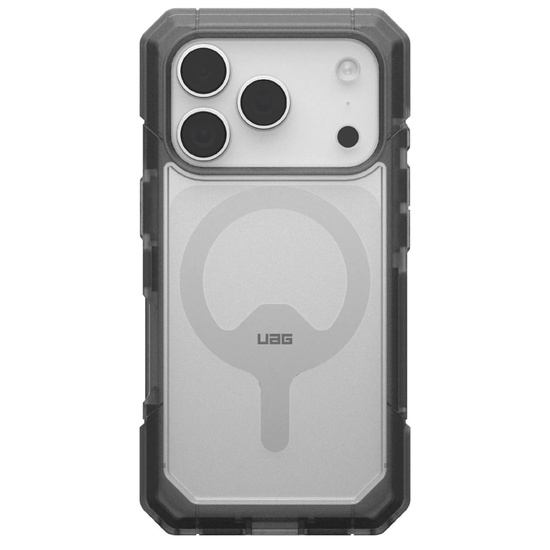 UAG Husa Trooper MagSafe iPhone 17 Pro Max Clear/Ash (2 parti: spate + protectie margini)