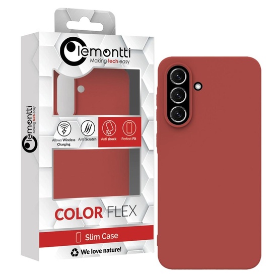 Lemontti Husa Silicon Silky Samsung Galaxy A56 Rosu