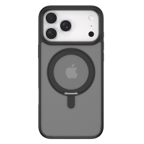 Devia Husa Eleguard Series Magnetic Shockproof iPhone 17 Pro Negru, cu suport rotativ 360 grade