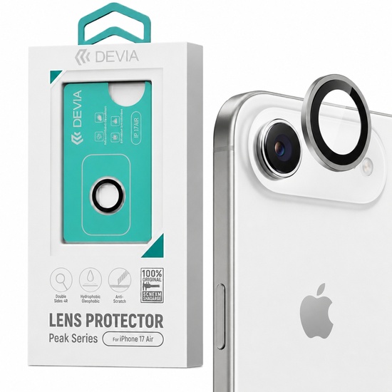 Devia Folie Sticla Camera Peak Series iPhone Air Argintiu