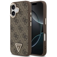 Guess Husa Leather 4G Triangle Logo Gold Frame MagSafe iPhone 17 Maro