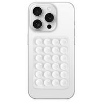 Lemontti Suport Silicon cu ventuze pentru telefon Alb