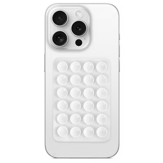 Lemontti Suport Silicon cu ventuze pentru telefon Alb