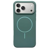 Husa Silicon Velvet Magsafe iPhone 17 Pro Max Albastru