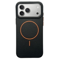 Husa Wave Magsafe iPhone 17 Pro Max Negru / Portocaliu