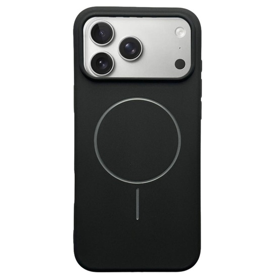 Husa Silicon Velvet Magsafe iPhone 17 Pro Max Negru